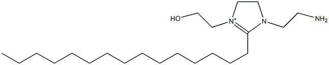 1-(2-Aminoethyl)-4,5-dihydro-3-(2-hydroxyethyl)-2-pentadecyl-1H-imidazol-3-ium Structure