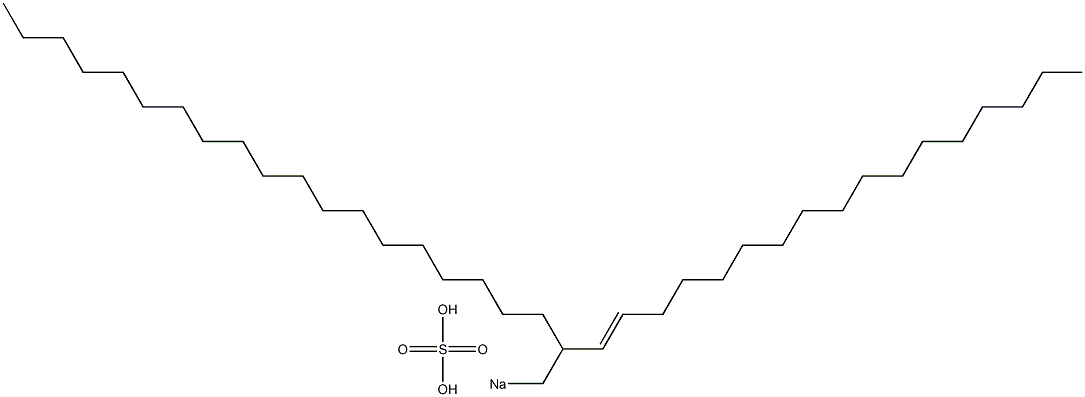 Sulfuric acid 2-(1-heptadecenyl)henicosyl=sodium ester salt Structure