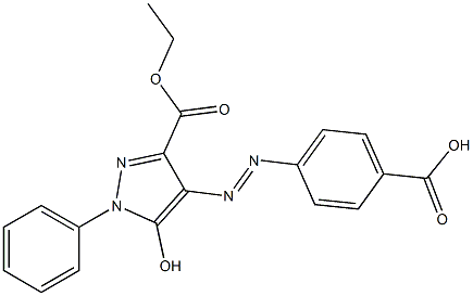 p-(3-Ethoxycarbonyl-5-hydroxy-1-phenyl-1H-pyrazol-4-yl)azobenzoic acid Structure