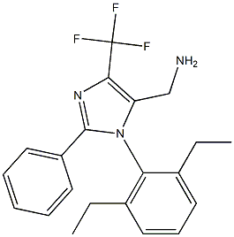 2-Phenyl-4-(trifluoromethyl)-5-aminomethyl-1-(2,6-diethylphenyl)-1H-imidazole 구조식 이미지