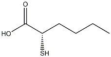 [S,(-)]-2-Mercaptohexanoic acid 구조식 이미지