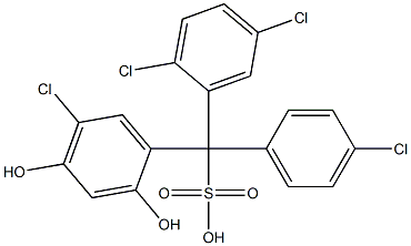 (4-Chlorophenyl)(2,5-dichlorophenyl)(5-chloro-2,4-dihydroxyphenyl)methanesulfonic acid 구조식 이미지