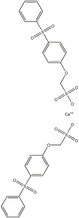 Bis[p-(phenylsulfonyl)phenoxymethanesulfonic acid]calcium salt Structure