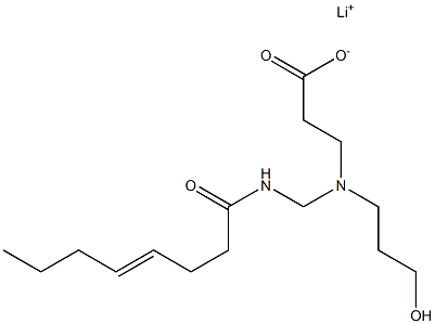 3-[N-(3-Hydroxypropyl)-N-(4-octenoylaminomethyl)amino]propionic acid lithium salt 구조식 이미지