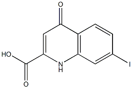 7-Iodo-1,4-dihydro-4-oxoquinoline-2-carboxylic acid 구조식 이미지