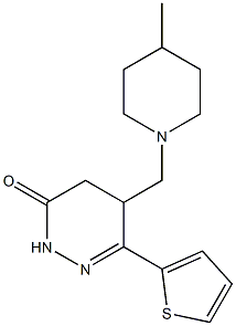 6-(2-Thienyl)-5-[(4-methylpiperidino)methyl]-4,5-dihydropyridazin-3(2H)-one 구조식 이미지