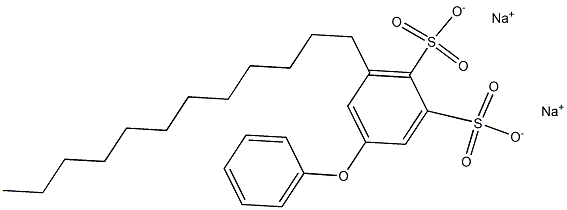 5-Dodecyl[oxybisbenzene]-3,4-disulfonic acid disodium salt 구조식 이미지