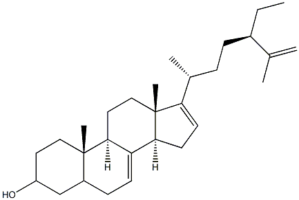 Stigmasta-7,16,25-trien-3-ol Structure