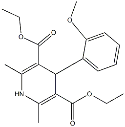 4-(2-Methoxyphenyl)-2,6-dimethyl-1,4-dihydropyridine-3,5-dicarboxylic acid diethyl ester 구조식 이미지