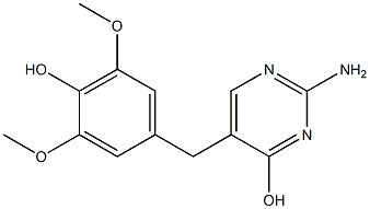 5-(3,5-Dimethoxy-4-hydroxybenzyl)-2-aminopyrimidin-4-ol Structure