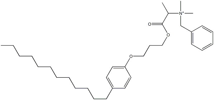 N,N-Dimethyl-N-benzyl-N-[1-[[3-(4-dodecylphenyloxy)propyl]oxycarbonyl]ethyl]aminium Structure