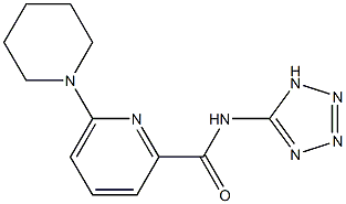 6-(1-Piperidinyl)-N-(1H-tetrazol-5-yl)pyridine-2-carboxamide 구조식 이미지