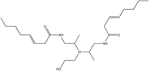 N,N'-[2-Hydroxyethyliminobis(2-methyl-2,1-ethanediyl)]bis(3-octenamide) 구조식 이미지