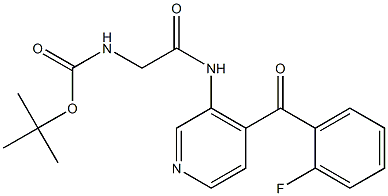 4-(2-Fluorobenzoyl)-3-[[[[(tert-butyloxy)carbonyl]amino]acetyl]amino]pyridine Structure