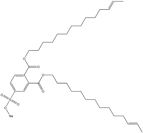 4-(Sodiosulfo)phthalic acid di(12-tetradecenyl) ester 구조식 이미지