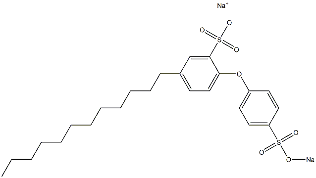 2-[4-(Sodiooxysulfonyl)phenoxy]-5-dodecylbenzenesulfonic acid sodium salt Structure