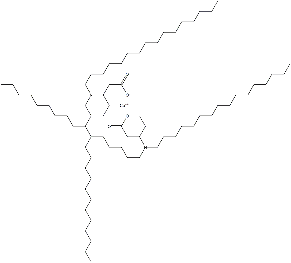 Bis[3-(dihexadecylamino)valeric acid]calcium salt 구조식 이미지