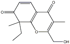 8-Ethyl-2-hydroxymethyl-3,8-dimethyl-4H-1-benzopyran-4,7(8H)-dione 구조식 이미지