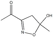 3-Acetyl-5-hydroxy-5-methyl-4,5-dihydroisoxazole 구조식 이미지