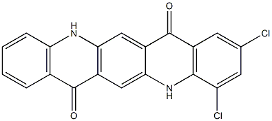 2,4-Dichloro-5,12-dihydroquino[2,3-b]acridine-7,14-dione 구조식 이미지