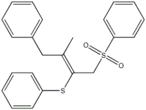 4-Phenyl-3-methyl-1-phenylsulfonyl-2-phenylthio-2-butene Structure