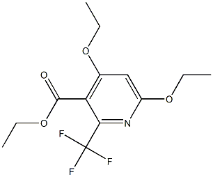 4,6-Diethoxy-2-trifluoromethylpyridine-3-carboxylic acid ethyl ester 구조식 이미지