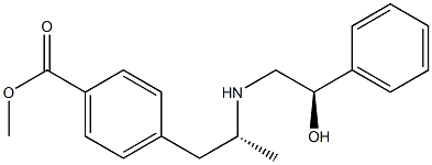 4-[(R)-2-[[(R)-2-Hydroxy-2-phenylethyl]amino]propyl]benzoic acid methyl ester Structure