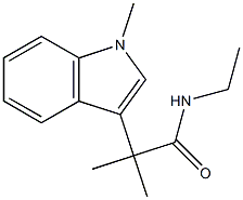 N-Ethyl-2,2-dimethyl-2-(1-methyl-1H-indol-3-yl)acetamide 구조식 이미지