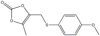 4-[[(4-Methoxyphenyl)thio]methyl]-5-methyl-1,3-dioxol-2-one 구조식 이미지