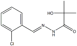 N'-(2-Chlorobenzylidene)2-hydroxy-2-methylpropanoic acid hydrazide 구조식 이미지