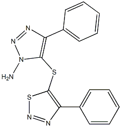 5-(1-Amino-4-phenyl-1H-1,2,3-triazol-5-ylthio)-4-phenyl-1,2,3-thiadiazole Structure