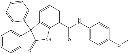 N-(4-Methoxyphenyl)-3,3-diphenyl-2-oxo-7-indolinecarboxamide Structure