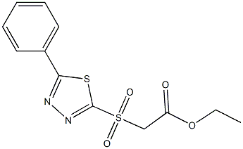 [(5-Phenyl-1,3,4-thiadiazol-2-yl)sulfonyl]acetic acid ethyl ester 구조식 이미지