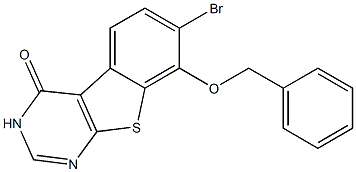 7-Bromo-8-benzyloxy[1]benzothieno[2,3-d]pyrimidin-4(3H)-one 구조식 이미지