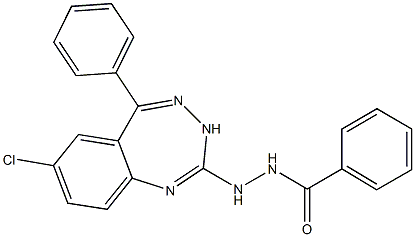 N'-(7-Chloro-5-phenyl-3H-1,3,4-benzotriazepin-2-yl)benzhydrazide Structure