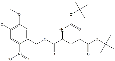 N-(tert-Butoxycarbonyl)glutamic acid 1-[(4,5-dimethoxy-2-nitrophenyl)methyl]5-tert-butyl ester Structure