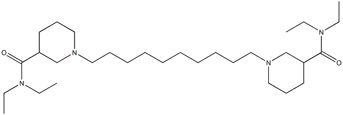 1,10-Bis[3-(diethylaminocarbonyl)piperidino]decane 구조식 이미지
