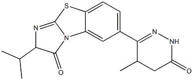 4,5-Dihydro-5-methyl-6-[(2,3-dihydro-2-isopropyl-3-oxoimidazo[2,1-b]benzothiazol)-6-yl]pyridazin-3(2H)-one Structure