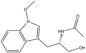 3-[(S)-2-(Acetylamino)-3-hydroxypropyl]-1-methoxy-1H-indole 구조식 이미지