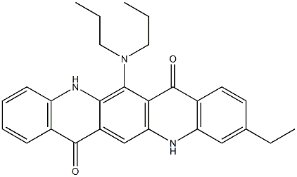 6-(Dipropylamino)-10-ethyl-5,12-dihydroquino[2,3-b]acridine-7,14-dione Structure