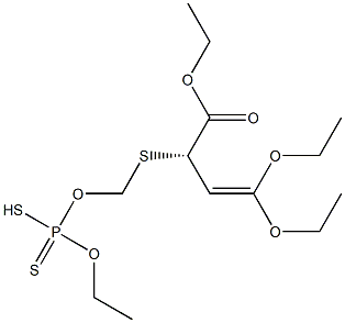 Dithiophosphoric acid O,O-diethyl S-[1,2-bis(ethoxycarbonyl)ethylthio]methyl ester Structure