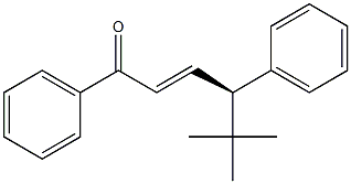 (2E,4R)-5,5-Dimethyl-1,4-diphenyl-2-hexen-1-one 구조식 이미지