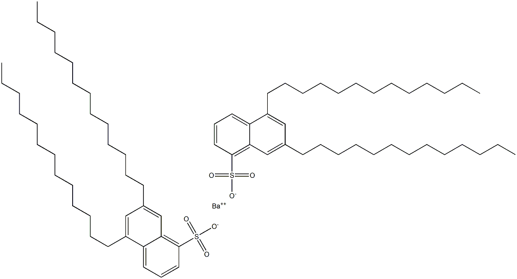 Bis(5,7-ditridecyl-1-naphthalenesulfonic acid)barium salt 구조식 이미지