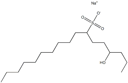 4-Hydroxyheptadecane-7-sulfonic acid sodium salt Structure