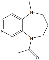 5-Acetyl-2,3,4,5-tetrahydro-1-methyl-1H-pyrido[3,4-b][1,4]diazepine Structure