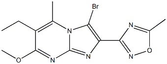 2-(5-Methyl-1,2,4-oxadiazol-3-yl)-3-bromo-6-ethyl-7-methoxy-5-methylimidazo[1,2-a]pyrimidine Structure