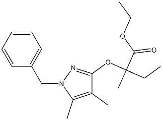 2-[[(1-Benzyl-4,5-dimethyl-1H-pyrazol)-3-yl]oxy]-2-methylbutanoic acid ethyl ester 구조식 이미지