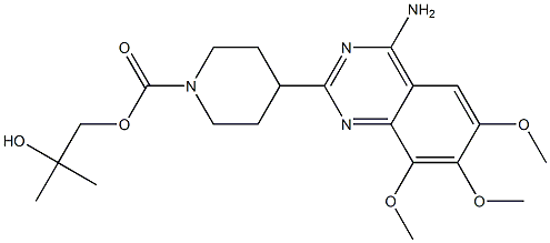 4-(4-Amino-6,7,8-trimethoxy-2-quinazolinyl)-1-piperidinecarboxylic acid 2-hydroxy-2-methylpropyl ester Structure