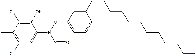 2-(3-Dodecylphenoxyformylamino)-4,6-dichloro-5-methylphenol Structure