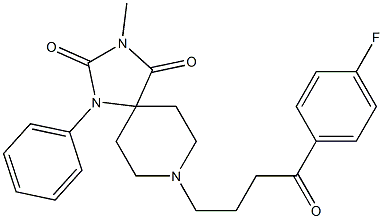 8-[4-(4-Fluorophenyl)-4-oxobutyl]-3-methyl-1-phenyl-1,3,8-triazaspiro[4.5]decane-2,4-dione 구조식 이미지